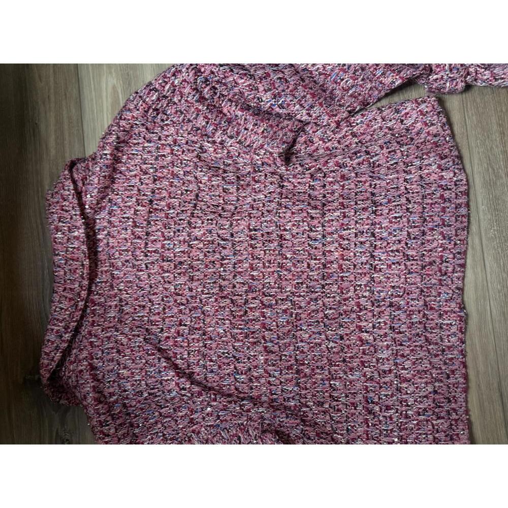 NWT! Belle & Bloom Power Over Me Tweed Jacket in Red Size Medium - Picture 9 of 9